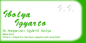ibolya igyarto business card