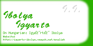 ibolya igyarto business card